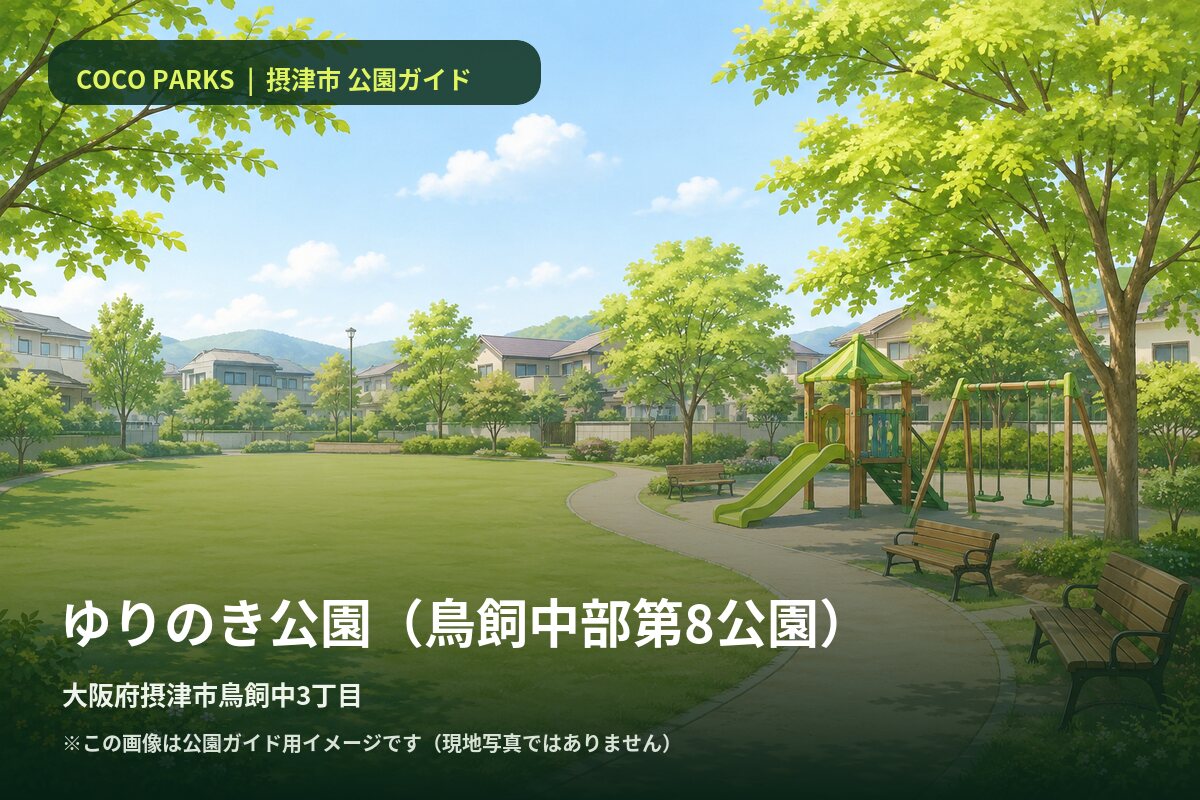 ゆりのき公園（鳥飼中部第8公園） 公園ガイド画像（現地写真ではありません）