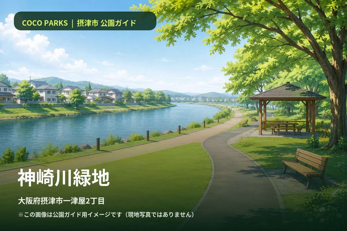 神崎川緑地 公園ガイド画像（現地写真ではありません）