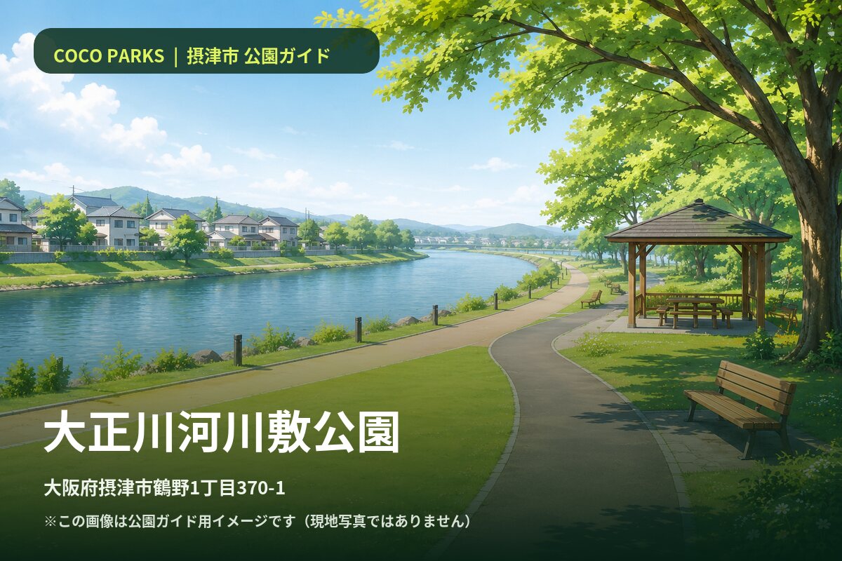 大正川河川敷公園 公園ガイド画像（現地写真ではありません）